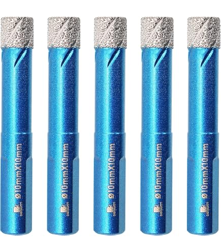 KAFUWELL 6pz Punte Trapano Diamantate Per Gres Porcellanato, 5 - 6