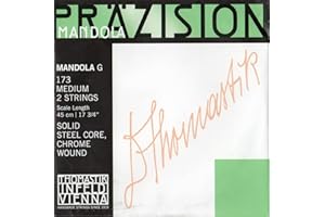 THOMASTIK-INFELD Thomastik Einzelsaite G 173mittel (1 Paar) poliertes Chromstahlband, flatwound für Mandola Präzision Satz 174mittel