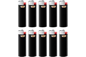 SUNMONDO BIC Maxi Feuerzeuge Schwarz (BIC Maxi J26) (10 Stück)