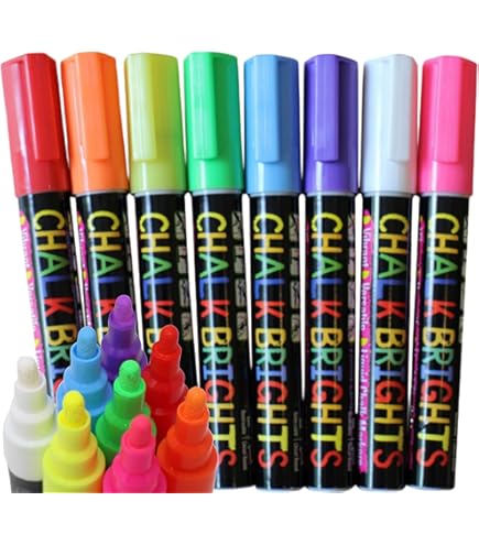 Wet-Erase Chalk Marker, Medium Bullet Tip, Assorted Colors, 5/Pack - View #9
