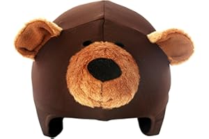 COOLCASC Funda para Casco Animales - Compatible con Casco de Bici, Esquí y Skate - Niños y Adultos - Talla Única - Diseño Divertido