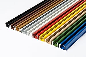 Rollmayer glänzend einläufig Gardinenschiene aus Aluminium (Braun Gardinenschiene mit Faltenlegehaken, 400cm) Deckenbefestigung mit SMART-KLICK Montage, Innenlaufschiene für Vorhänge