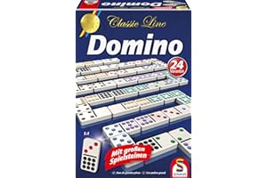 Schmidt Spiele 49207 Classic Line, Domino, mit großen Spielsteinen, Bunt