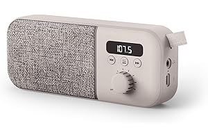 Energy Sistem Fabric Box Radio Enceinte Portable Cream (FM Radio, 1200 mAh Battery, 3 W, PLL Tuner, Audio-Out) Beige