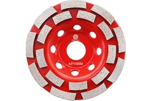 FOCSTOL Diamentowa tarcza szlifierska – 115 mm x 22,23 mm, podwójna tarcza szlifierska do betonu, granitu, marmuru, muru, sztuczny kamień do szlifierki kątowej