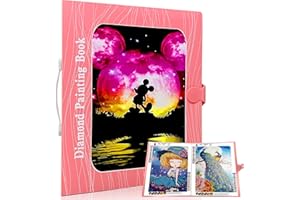 SHINESKY Diamond Painting Bilder Album,diamond painting aufbewahrungsmappe,diamond painting album a3 für Aufbewahrung Diamant Malerei Bilder, Mit 30 Klarsichthüllen fasst 60 Blatt Bilder (A)