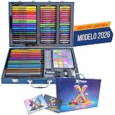 Set De Arte Profesional 160 Piezas L&aacute;pices Acuarelables Rotuladores Acuarelas Crayones Malet&iacute;n Met&aacute;lico Port&aacute;til Ni&ntilde;os Adulto