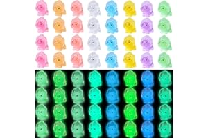 XOYTN 120PCS Mini Resin Dinosaurs, 8 Colors Tiny Resin Dinosaur Luminous Little Small Plastic Dinosaurs Glow in The Dark for Fairy Garden Landscape Aquarium Dollhouse Decor