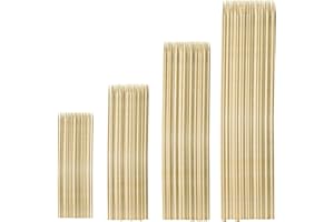 Seitop 400 Piezas Brochetas de Bambú para Barbacoa Palo Brocheta Madera Palo Pincho para Barbacoas, Verduras, Frutas(15 cm, 20 cm, 25 cm, 30 cm, cada tamaño, 100 piezas)