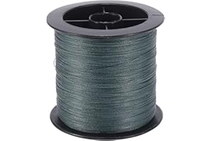 JUFUM Fil de pêche tressé en nylon 13,6 kg 300 m 11 kg pour train de leurre Vert