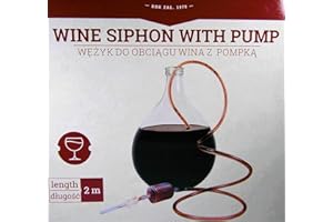 AlcoFermBrew Transvaseur à Soufflet pour vin + Clip en Plastique + Tuyau 2 m. - Siphonner Le vin et bière