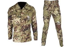 OUTLET MILITARY ALGI Completo Tuta Militare da Combattimento Ripstop di Polyfilo Vegetato Mimetico