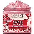 Lorenti Pomegranate Scrub 500 ML Face & Body | Firming & Radiant Supports Collagen Production Anti Aging and Wrinkle