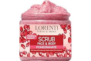 LORENTI TOKYO & SEOUL Face & Body Scrub 500ml Pomegranate| peeling gesicht | peeling körper | Face & Body & Spa | skin care | Erfrischendes Peeling für Damen & Herren | Körperpeeling | Hautpflege