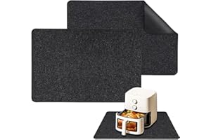 LINGJIA 2 Pezzi 30×44cm Tappetino Macchina Caffe, Tappetino Resistente Al Calore per Friggitrice Ad Aria, Protezioni per il Piano di Lavoro della Cucina, Antiscivolo e Impermeabili, Forno a Microonde