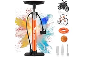 Fahrradpumpe Luftpumpe Fahrrad für alle Ventile - 11 Bar / 160 Psi Standluftpumpe - Standpumpe für Rennrad, E-Bike, Mountainb