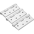 Excel XL835X3 1 1/2 Pair 4" x 3" Ball Bearing Fire Door Hinges Satin Stainless Steel - 3 Pack