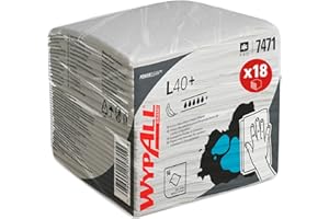 WypAll Panni assorbenti WypAll L40 7471 - Panni monouso - 18 confezioni x 56 piegati in due (1.008 panni in carta in totale)