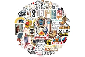 AUCEKO Set di 50 adesivi per lavoratori, impermeabili, in vinile, per laptop, bambini, auto, moto, skateboard, bagagli, valigie, computer, graffiti Decal