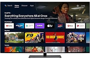 MEDION X15570 (MD 30135) 138,8 cm (55 Zoll) UHD Fernseher (Android TV, 4K Ultra HD, Dolby Vision HDR, Dolby Atmos, Netflix, Prime Video, PVR, Google Chromecast & Assistant)