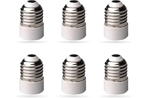 AcornSolution E27 to E14 Socket Converter Socket Adapter Small Screw to Screw Lamp Base Adapter for LED Bulbs and Incandescent Bulbs and CFL Bulbs (6 Pack)