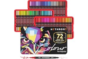 Hethrone Feutres Coloriage Adulte - Feture Proffessionnel Dessin 72 Couleurs