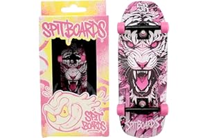 SPITBOARDS® Diapasón Oldschool Cruiser Pro de 34 mm, configuración completa, premontado, madera de 5 capas, camiones profesionales, tuercas de bloqueo, ruedas de rodamiento de uretano suave 60D Pro,