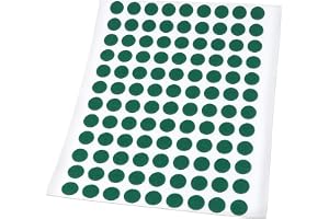 Adsamm® /108 x självhäftande filtglidare/grön/Ø 10 mm/rund / 1,5 mm tunn självhäftande möbelglidare av filt