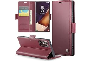 Phernykas Handyhülle für Samsung Galaxy Note 20 Ultra Hülle Leder,Magnetische Klapphülle mit kartenfach und Standfunktion Smartphone Schutzhülle Lederhülle Samsung Note 20 Ultra Flip Book Case (Rot)