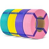 ELEGOO PLA Filament Refill 1.75 4 kg Multicolor 4 kg | 3D Printer Filament without Spool, Dimensional Accuracy +/- 0.03 mm, R