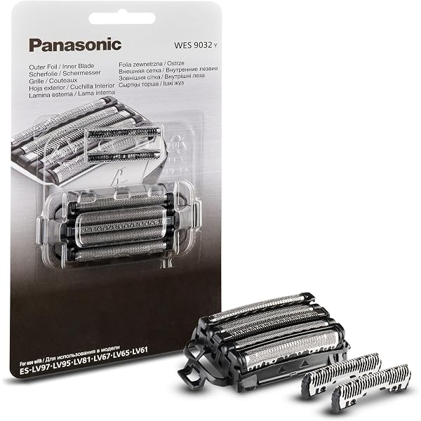 Panasonic ES-LV97-K803 Nass/Trocken-Rasierer + WES9032Y1361 Ersatzklingen-Pack - 5-fach Scherkopf