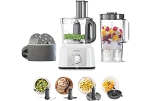 Kenwood Robot da Cucina MultiPro Express FDP65.450WH con Ampia Gamma di Accessori, Ciotola di Capacità 3 L, Potenza 1000 W, 2 Velocità Più Pulse, Bianco