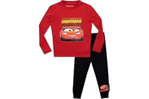 Disney Cars Pijama | Pijama Rayo Mcqueen Niño | Pijamas para niños Manga Larga | Ajuste Ceñido