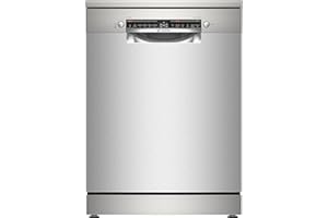 Bosch SMS4EKI06G Series 4, Free-Standing Dishwasher 60 cm, B Energy Rated, 13 Place Settings, 9 Litre, ExtraDry, Silence Plus 42dB Quiet,Rackmatic Adjustable Basket, Silver Inox
