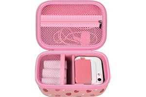 PAIYULE Funda para cámara infantil Uleway, impresión instantánea de cámara digital para MINIBEAR/para GlobalCrown/para Gofunly/para Ushining y tarjeta de memoria, Fresa, Mochila para