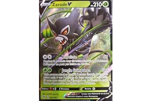 HEART FOR CARDS Générique Carte Pokemon ZARUDE 022/185 V Ultra Rare Epée et Bouclier 4 EB04 FR Neuf + 1x Heartforcards Toploader