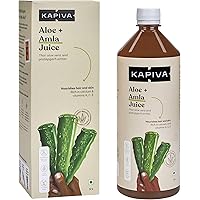 Kapiva 100% Organic Aloe Vera (USDA) + Amla Juice Boosts Immunity - No Added Sugar, 1 L