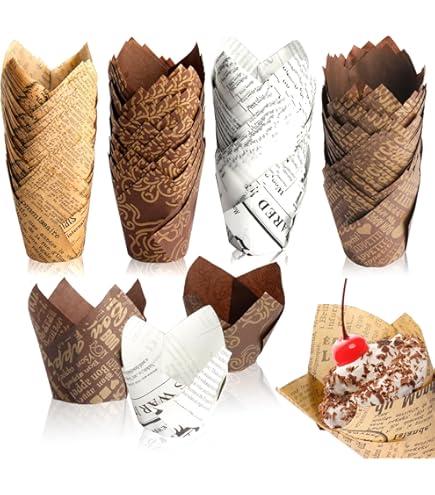 150 pieces Muffin molds Paper Tulip mold Baking molds Cupcake molds