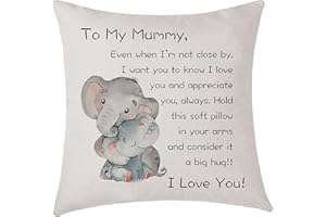 AMZKWY Mum Gifts From Daughter Son Cushion Cover Throw Pillow Cover Gift To Mummy Mother's Day Birthday (Mummy)