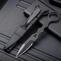 THRWCLUB Karambit Fixed Blade Knife – 420HC Steel, G10 Handle, With Kydex Sheath & Fire Starter