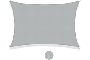 SUNNY GUARD Żagiel przeciwsłoneczny prostokątny 2x4m wodoszczelny ochrona przed, ochrona przed promieniowaniem UV, na balkon, taras, do ogrodu,Szary