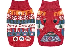 Dolahovy Suéter de Cachorro, Suéter de Nieve Abrigo de Cachorro Traje de Invierno de Navidad para Perros suéter de Perro Traje de Perro de Lana para Perros pequeños y medianos Gato jiwa Teddy (XXL)