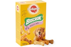 Pedigree Biscrok Multi Mix Snack, Biscotti per Cani, Croccanti, Senza Coloranti, 12 Confezioni da 500 g