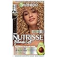 Garnier Permanent Hair Colour, Nutrisse Blonde Lift, Blonde For Dark Hair, With Anti-Brass Conditioner, For Non-Coloured Hair, Cruelty Free, Vegan Formula, Shade: UL2 Caramel Blonde