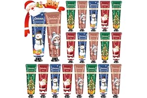 FONTOEN Crema Mani Set, 20Pcs Mini Crema Mani Regali Natale Donna Set, Crema Nutriente per le Mani per Donna e Uomo, Ripara &Non Unge, Idee Regalo Compleanno Originali,per Natale ed Valentino