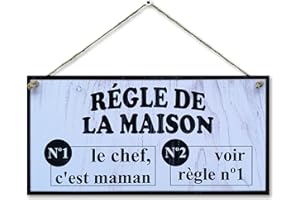 CARISPIBET Règles de la maison | enseignes décoratives plaque décoratif de maison décoration d'interieur 15 x 30 cm