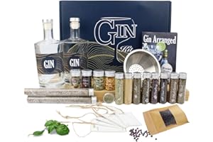 LOUISE & GASTON L&G® Kit Gin Maison - Coffret d'Épices et d’accessoires pour Création Personnalisé, Idéal Cadeau Unique pour Noël, Anniversaire ou Saint-Valentin, Expérience de Dégustation DIY Incomparable