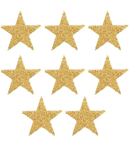 Catch The Patch Toppa Termoadesiva Stella Con Paillettes – Ricamo 3,2x3,5 Cm, Per Abbigliamento E Accessori - 3