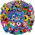 100 pezzi/set Adesivi impermeabili a tema , adatti per laptop