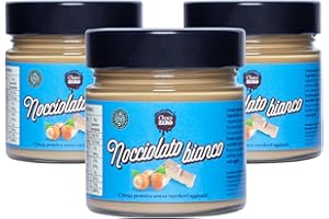 Choco Zero – Crema Proteica Crema Spalmabile Senza Zuccheri Aggiunti, Senza Glutine, Senza Lattosio, Vegano Vasetto da 200 g (3 Pezzi, Nocciolato Bianco)